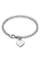 Women's Gucci Silver Heart Charm Bracelet