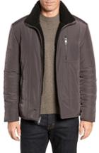 Men's Marc New York Faux Shearling Reversible Quilted Jacket, Size - Grey