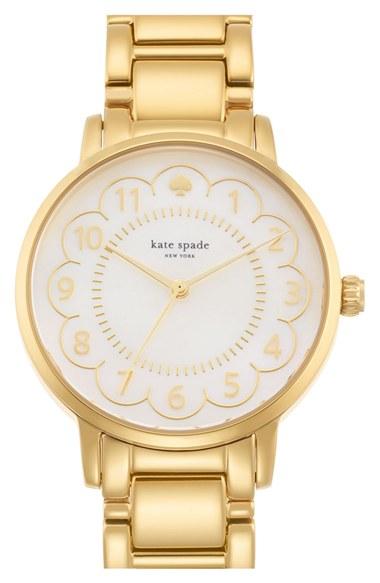 Women's Kate Spade New York 'gramercy' Scalloped Dial Bracelet Watch, 34mm