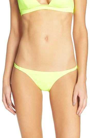 Women's Solid & Striped Morgan Bikini Bottoms - Yellow