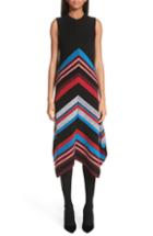 Women's Proenza Schouler Mixed Print Button Detail Midi Dress