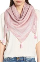 Women's Rebecca Minkoff Dot Floral Large Square Scarf, Size - Pink