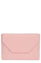 Senreve Pebbled Leather Envelope Clutch - Pink