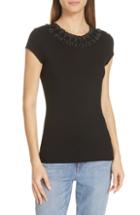 Women's Ted Baker London Charre Bow Trim Tee - Black