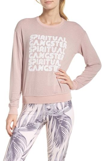 Women's Spiritual Gangster Retro Savasana Sweatshirt - Pink