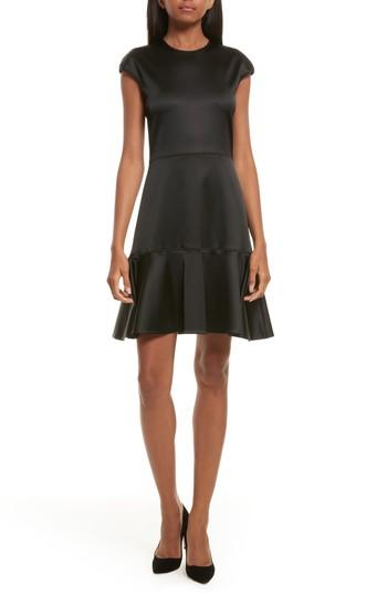 Women's Theory Ponte Knit Flare Dress - Black