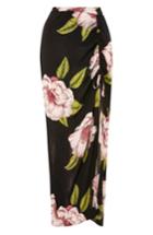 Women's Topshop Bold Bloom Maxi Skirt Us (fits Like 0) - Black