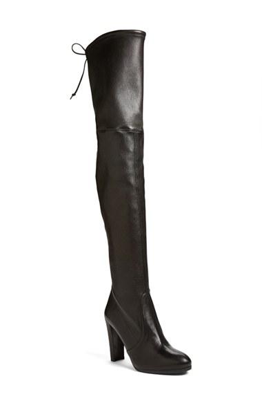 Women's Stuart Weitzman 'highland' Over The Knee Boot .5 M - Black