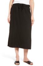 Women's Eileen Fisher Tencel & Linen Straight Skirt, Size - Black