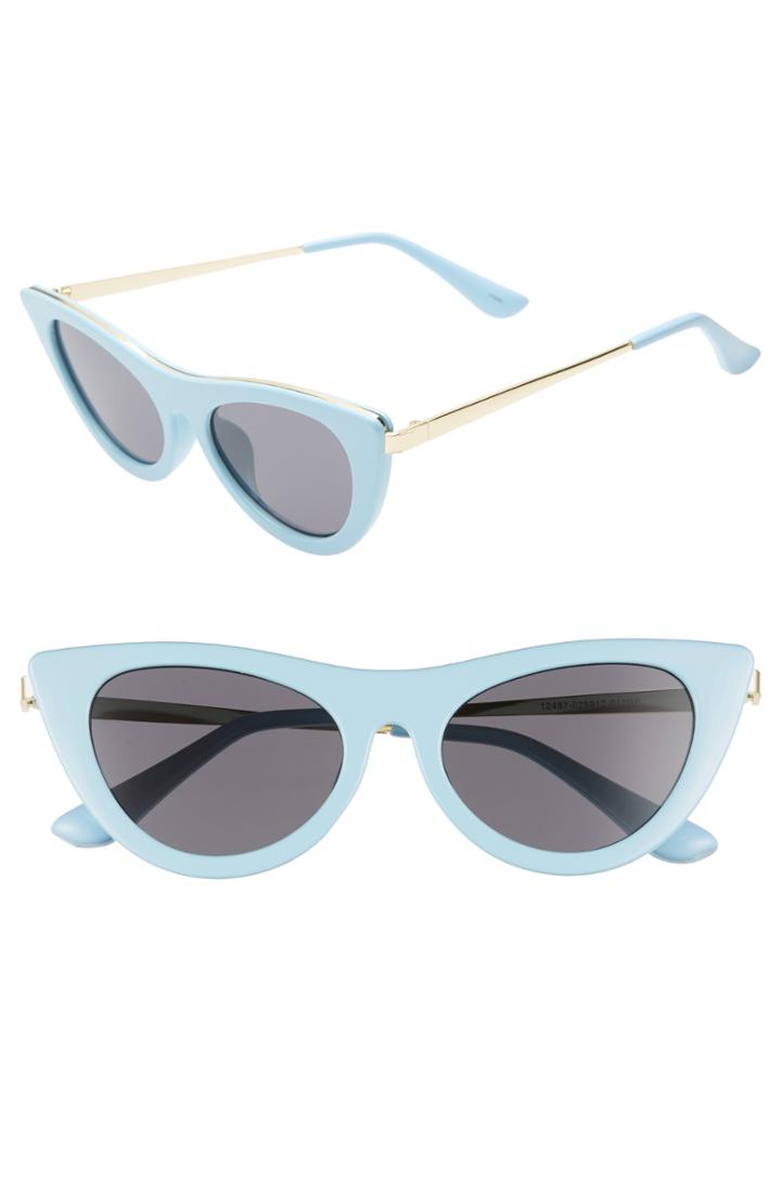 Women's Bp. 50mm Cat Eye Sunglasses - Gold/ Blue