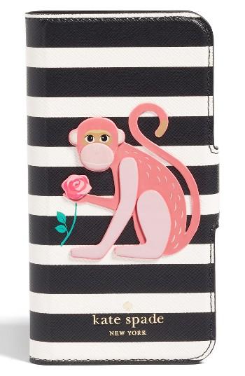 Kate Spade New York Monkey Applique Iphone 7 Folio -