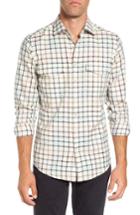 Men's Rodd & Gunn 'harker' Sports Fit Check Jacquard Sport Shirt, Size - White