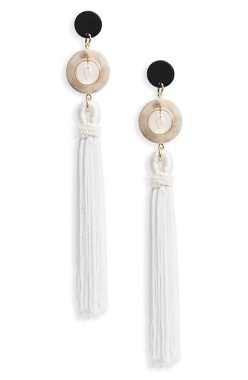 Women's Bp. Circle Crystal Tassel Earrings