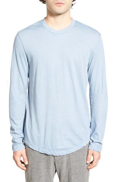 Men's James Perse Long Sleeve Crewneck T-shirt (xs) - Blue