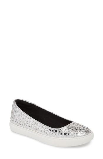 Women's Kenneth Cole New York Kassie Studded Flat M - Metallic