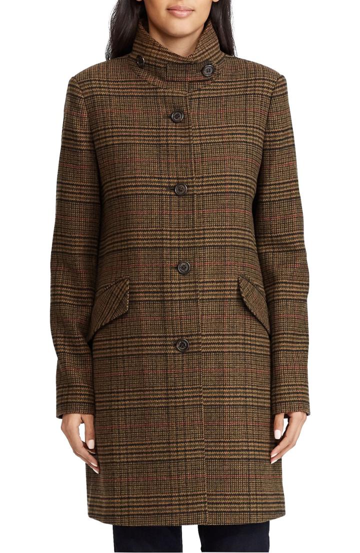 Women's Lauren Ralph Lauren Wool Blend Balmacaan