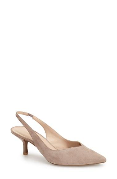 Women's Pelle Moda 'oasis' Pointy Toe Slingback Pump M - Beige