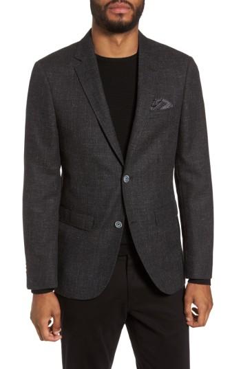 Men's Sand Trim Fit Wool & Cotton Blazer