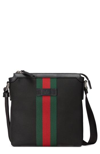 Men's Gucci Stripe Messenger Bag -