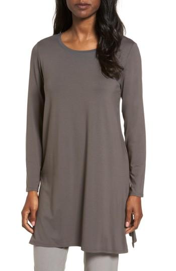 Women's Eileen Fisher Jersey Tunic, Size - Brown