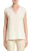 Women's Lafayette 148 New York Jolet Knit Trim Blouse