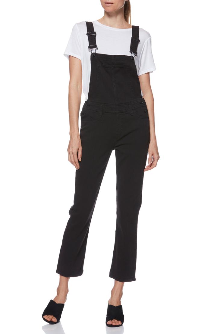 Women's Paige Sierra High Waist Overalls - Black