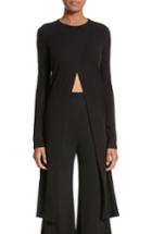 Women's Rosetta Getty Cutaway Cotton Jersey Tunic - Black