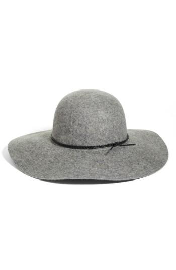 Women's Halogen Wool Floppy Hat - Grey
