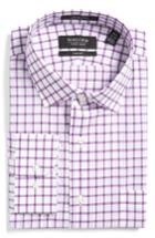 Men's Nordstrom Men's Shop Trim Fit Check Dress Shirt 34/35 - Purple