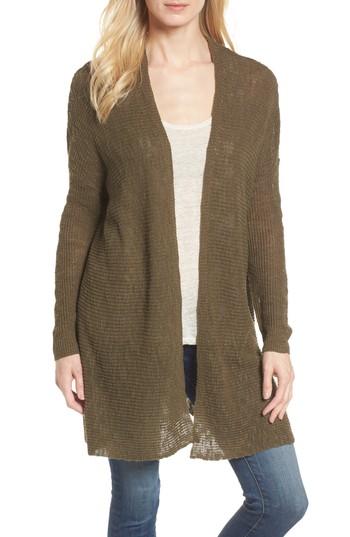 Women's Caslon Open Cardigan - Green