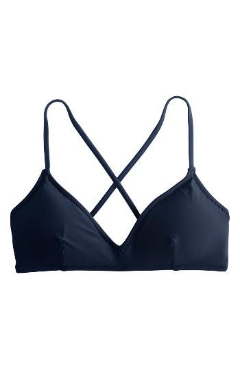 Women's J.crew French Cross Back Bikini Top