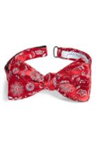 Men's John W. Nordstrom Floral Silk Bow Tie, Size - Red