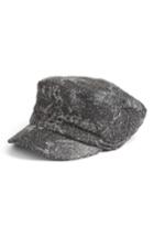 Women's August Hat Coated Boucle Lieutenant Cap - Black