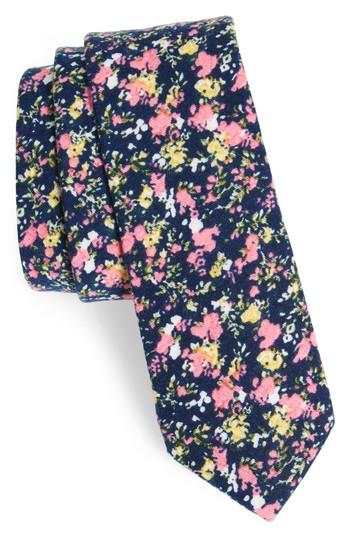 Men's Nordstrom Men's Shop Waldane Floral Tie, Size - Blue