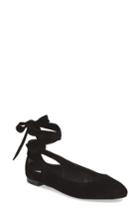 Women's Kenneth Cole New York Wilhelmina Wraparound Flat .5 M - Black