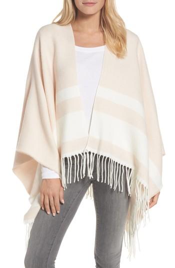 Women's Vince Camuto Stripe Ruana, Size - Pink