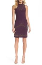 Women's Chetta B Beaded Sheath Dress - Purple