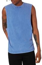 Men's Topman Crinkle Tank - Blue