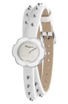 Women's Salvatore Ferragamo Fiore Leather Strap Watch, 24mm