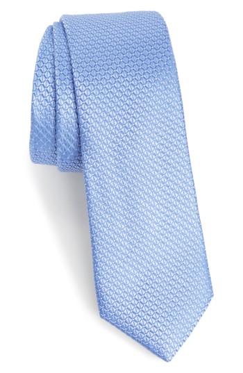 Men's Nordstrom Men's Shop Hammond Neat Silk Tie, Size - Blue