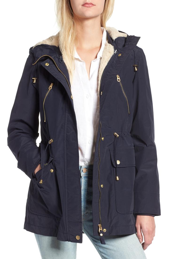 Women's Burberry Tartan Wool Wrap Coat - Beige