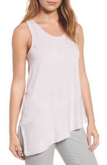 Women's Nic+zoe Traveler Asymmetrical Hem Tank Top - Pink