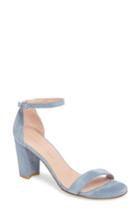 Women's Stuart Weitzman Nearlynude Ankle Strap Sandal .5 M - Blue