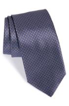Men's Canali Geometric Silk Tie, Size - Blue