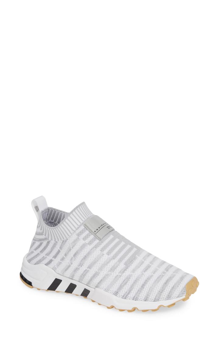 Women's Adidas Eqt Support Sock Primeknit Sneaker .5 M - White