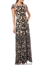 Women's Js Collections Embroidered Lace Gown - Black