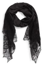 Women's Valentino Lace Trim Modal & Cashmere Scarf