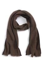 Men's Andrew Stewart Contrast Selvedge Cashmere Scarf, Size - Brown