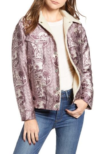 Women's Scotch & Soda Fleece Lined Print Trucker Jacket