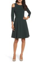 Women's Eliza J Cold Shoulder Fit & Flare Dress - Green